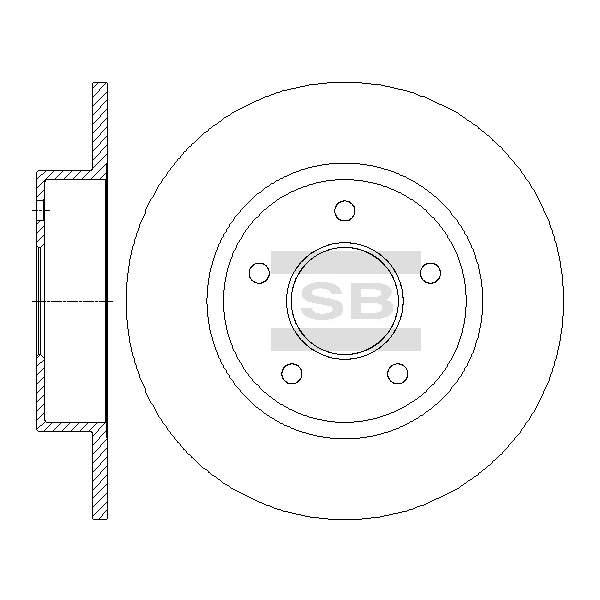 Передний тормозной диск SANGSIN SD3045