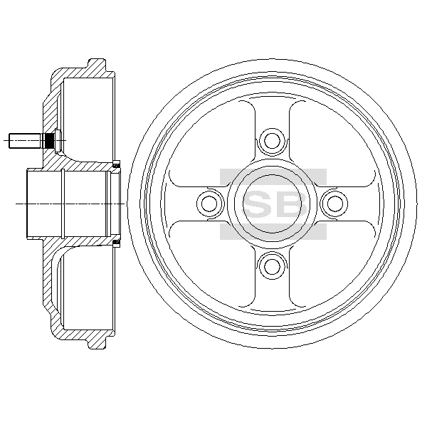 Задний тормозной диск SANGSIN SD3046