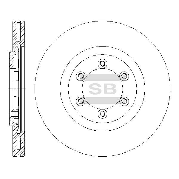 Передний тормозной диск SANGSIN SD3051
