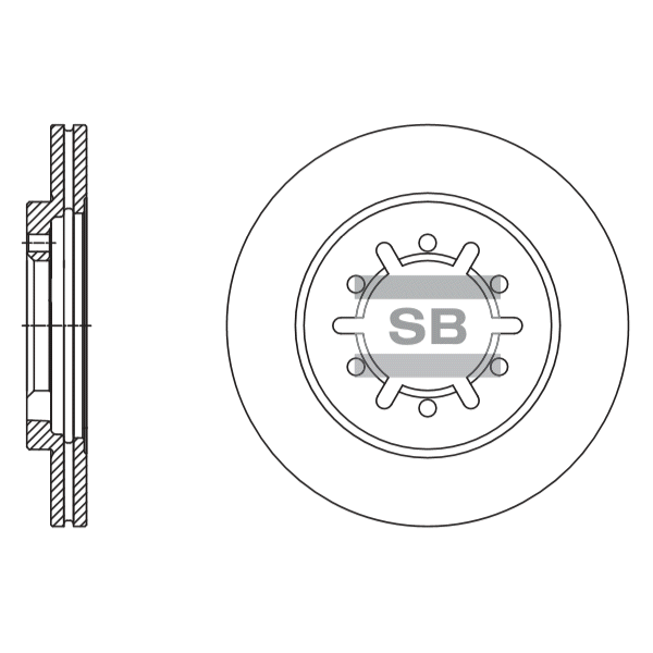 Передний тормозной диск SANGSIN SD3055