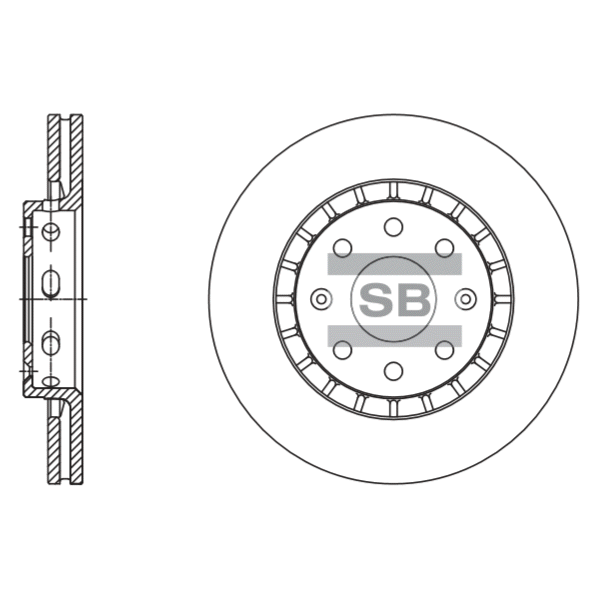 Передний тормозной диск SANGSIN SD3056