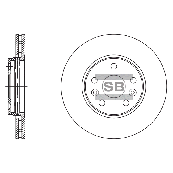 Передний тормозной диск SANGSIN SD3062