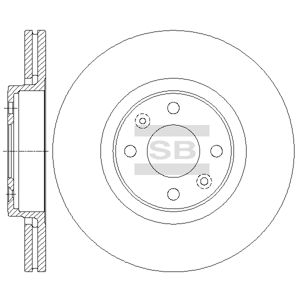 Передний тормозной диск SANGSIN SD3065