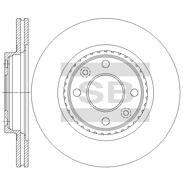 Передний тормозной диск SANGSIN SD3066