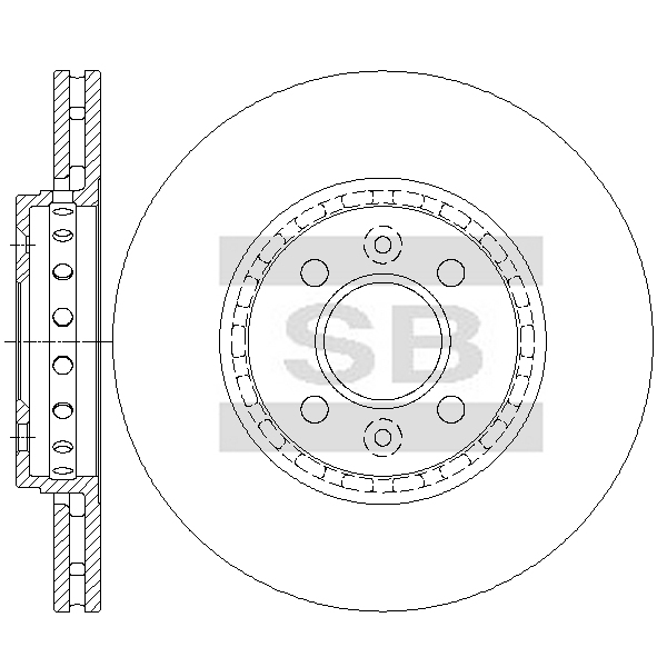 Передний тормозной диск SANGSIN SD3073