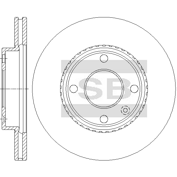 Передний тормозной диск SANGSIN SD3074