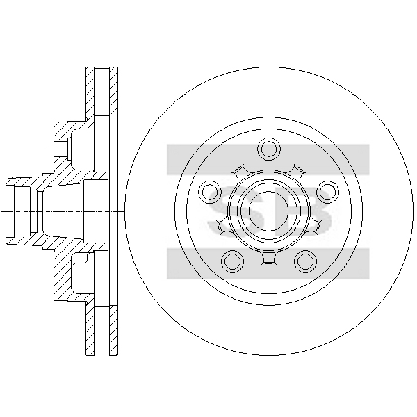 Передний тормозной диск SANGSIN SD3084