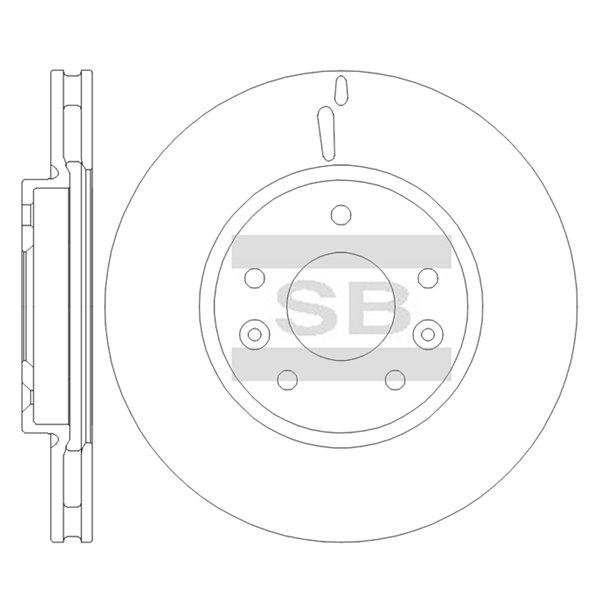 Передний тормозной диск SANGSIN SD3088