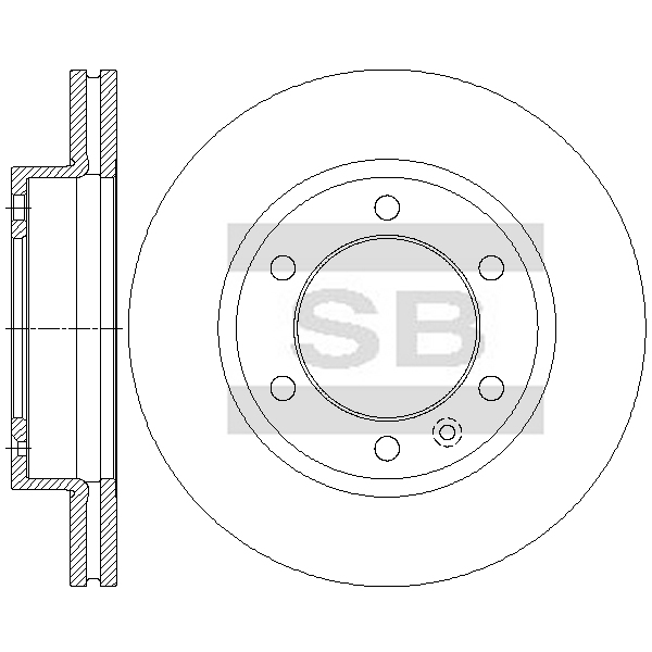 Передний тормозной диск SANGSIN SD3123