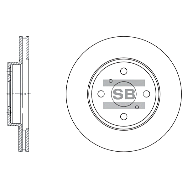 Передний тормозной диск SANGSIN SD4003