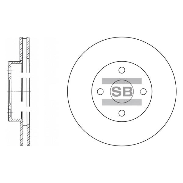 Передний тормозной диск SANGSIN SD4008