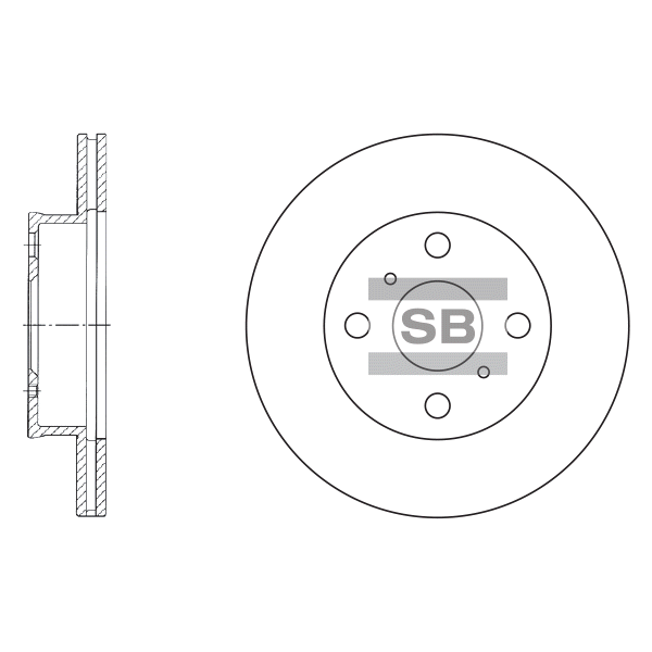 Передний тормозной диск SANGSIN SD4009