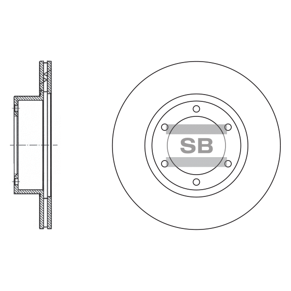 Передний тормозной диск SANGSIN SD4020