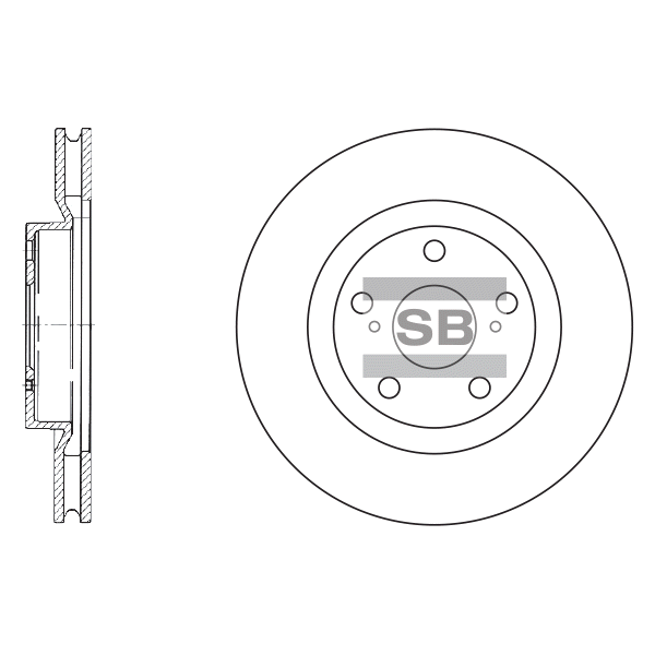 Передний тормозной диск SANGSIN SD4021