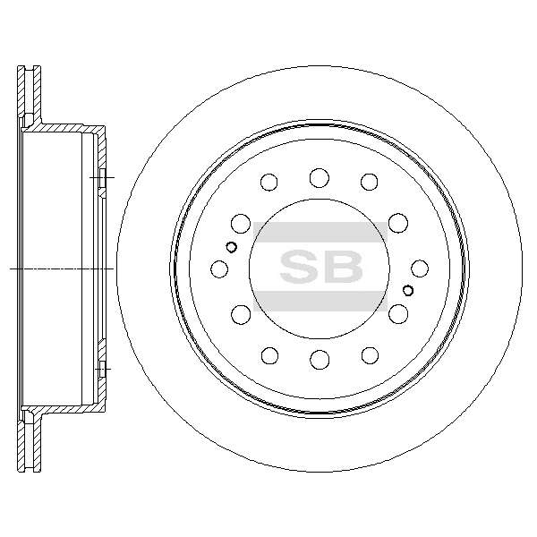 Задний тормозной диск SANGSIN SD4027