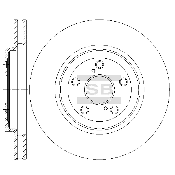 Передний тормозной диск SANGSIN SD4033
