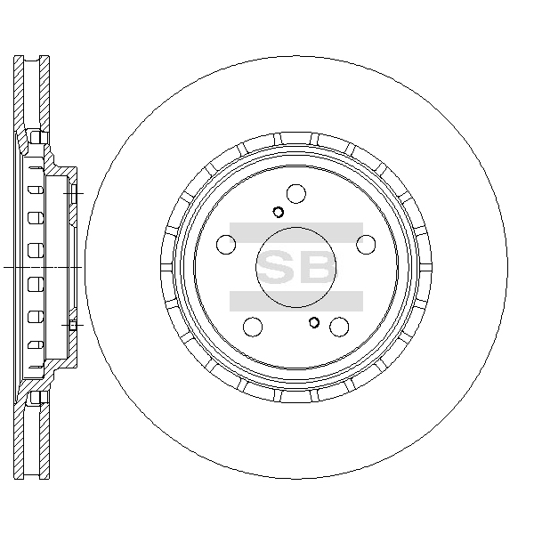Передний тормозной диск SANGSIN SD4034