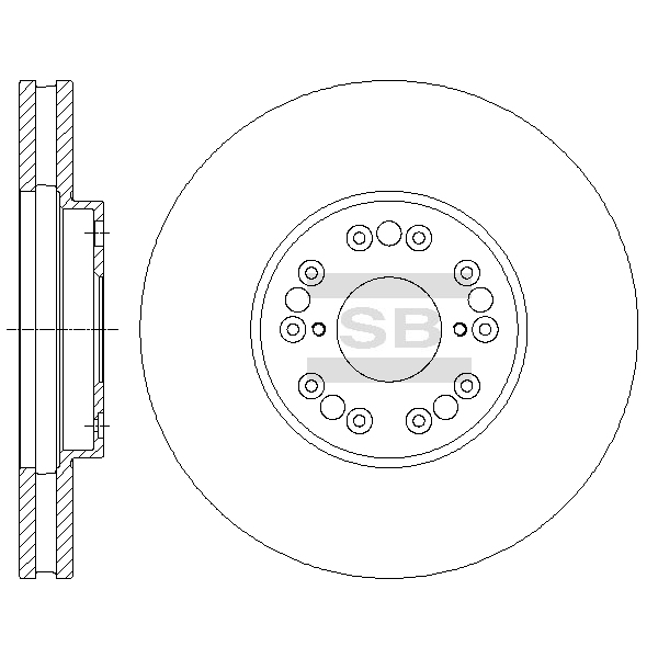 Передний тормозной диск SANGSIN SD4040