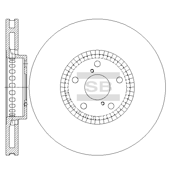 Передний тормозной диск SANGSIN SD4041