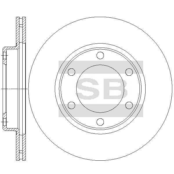 Передний тормозной диск SANGSIN SD4043