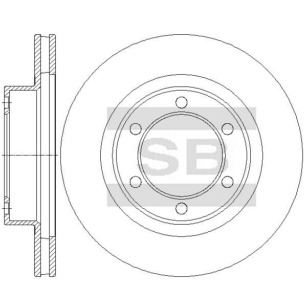 Передний тормозной диск SANGSIN SD4044