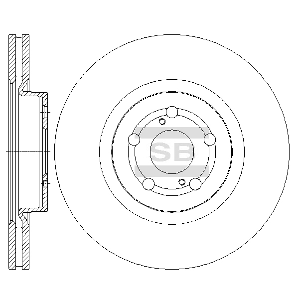 Передний тормозной диск SANGSIN SD4045