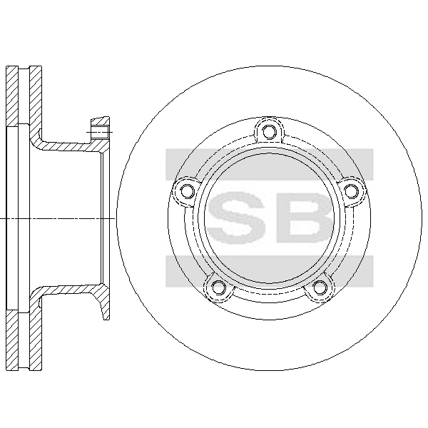 Передний тормозной диск SANGSIN SD4056