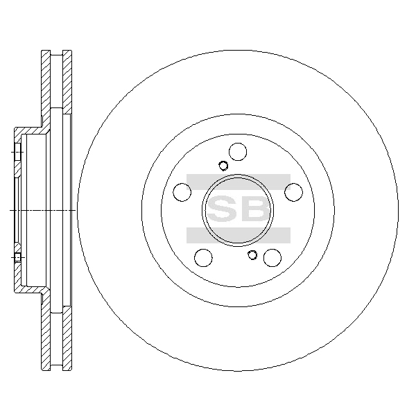 Передний тормозной диск SANGSIN SD4066