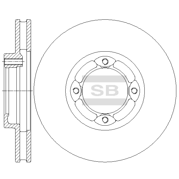 Передний тормозной диск SANGSIN SD4069