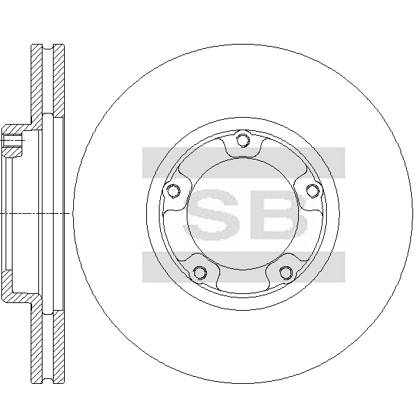 Передний тормозной диск SANGSIN SD4070