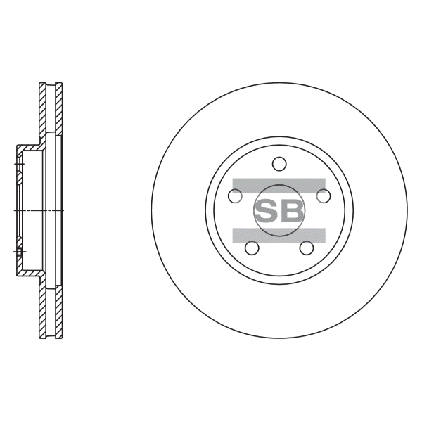 Передний тормозной диск SANGSIN SD4077