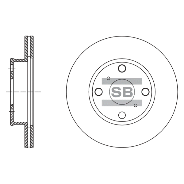 Передний тормозной диск SANGSIN SD4080