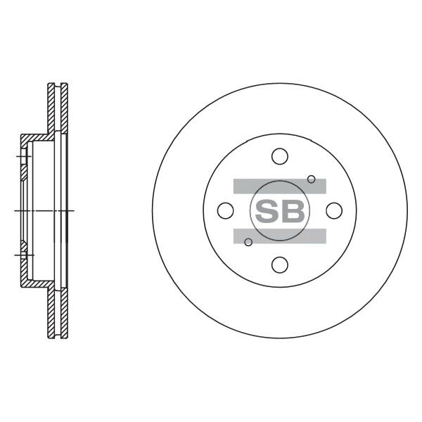 Передний тормозной диск SANGSIN SD4091