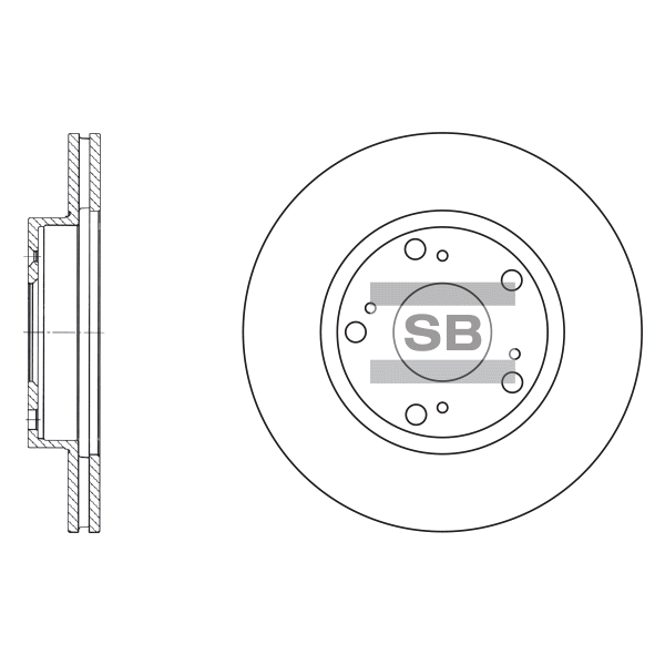 Передний тормозной диск SANGSIN SD4102