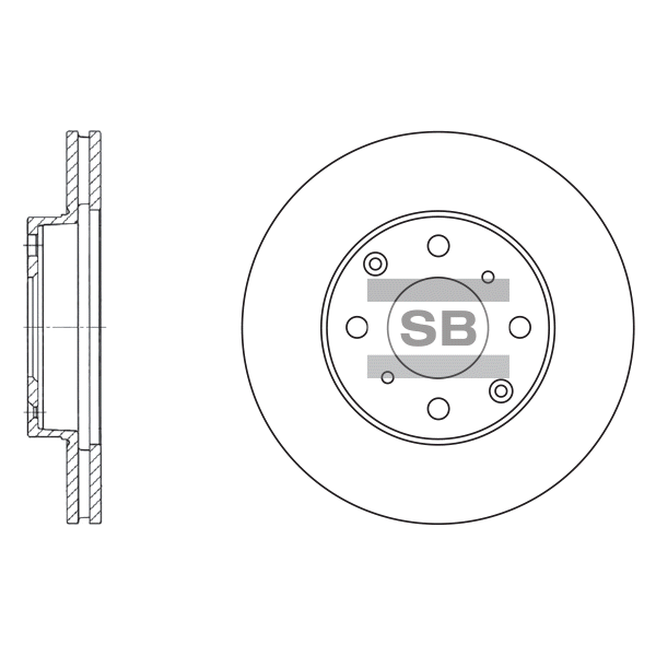 Передний тормозной диск SANGSIN SD4104