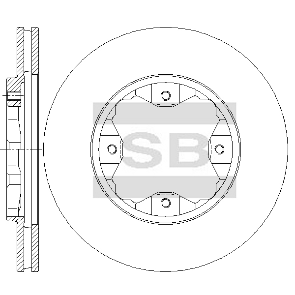 Передний тормозной диск SANGSIN SD4108