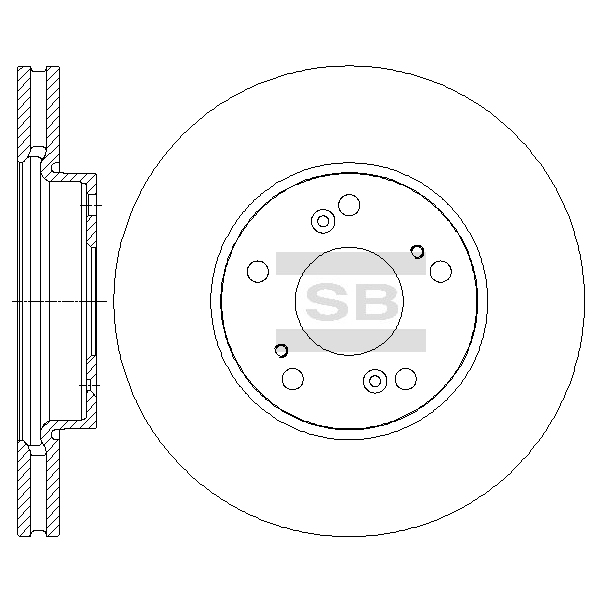Передний тормозной диск SANGSIN SD4116