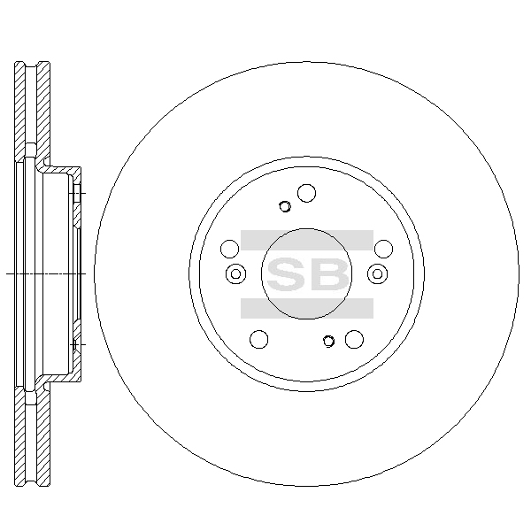 Передний тормозной диск SANGSIN SD4121