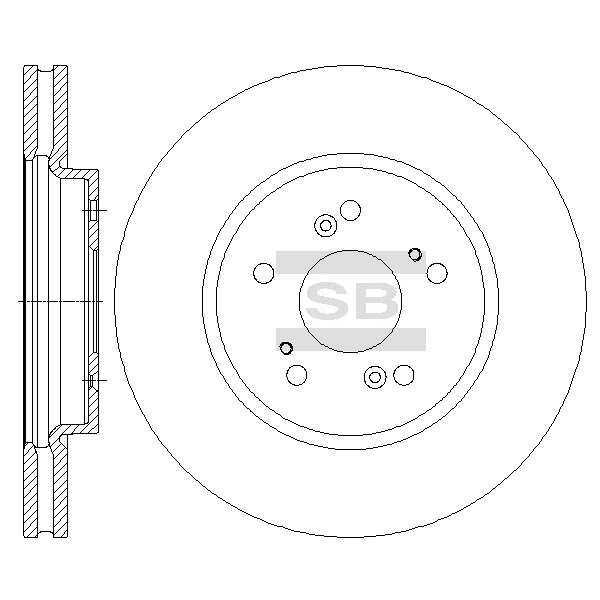 Передний тормозной диск SANGSIN SD4122