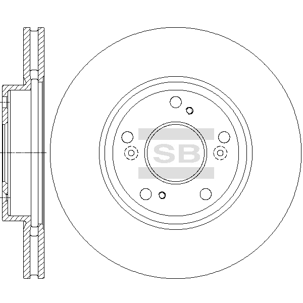 Передний тормозной диск SANGSIN SD4124