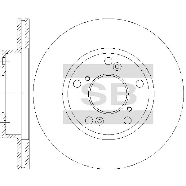 Передний тормозной диск SANGSIN SD4125