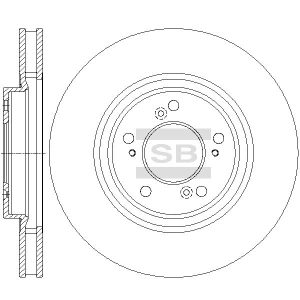 Передний тормозной диск SANGSIN SD4127