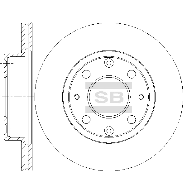 Передний тормозной диск SANGSIN SD4130