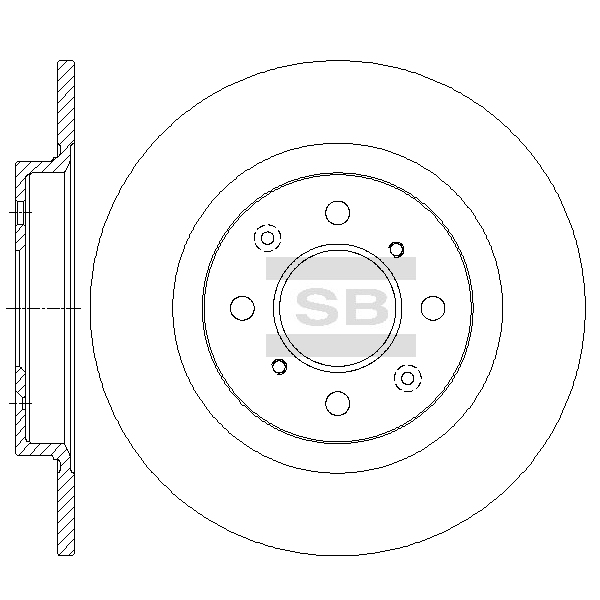 Передний тормозной диск SANGSIN SD4134