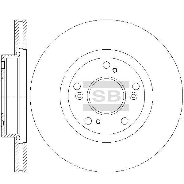 Передний тормозной диск SANGSIN SD4135