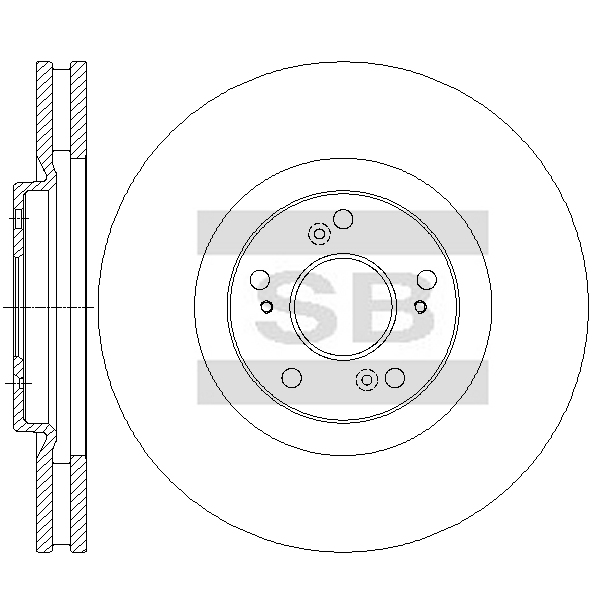 Передний тормозной диск SANGSIN SD4136