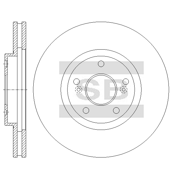 Передний тормозной диск SANGSIN SD4142