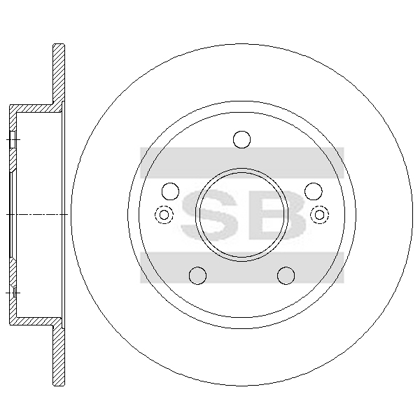 Передний тормозной диск SANGSIN SD4146