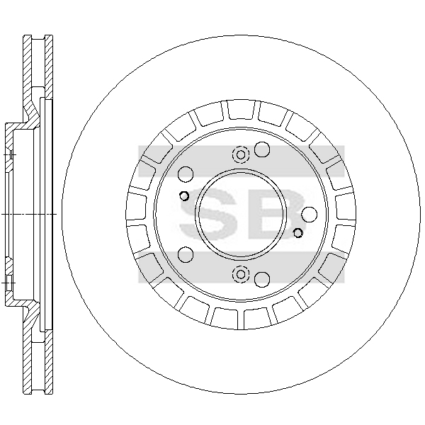 Передний тормозной диск SANGSIN SD4147