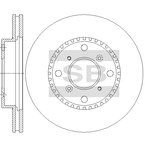 Передний тормозной диск SANGSIN SD4150
